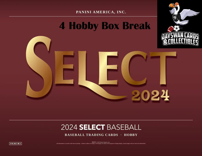 2024 Panini Select Baseball 4 Box 1/3 CASE Break #1 - Breaks on 4/13/25